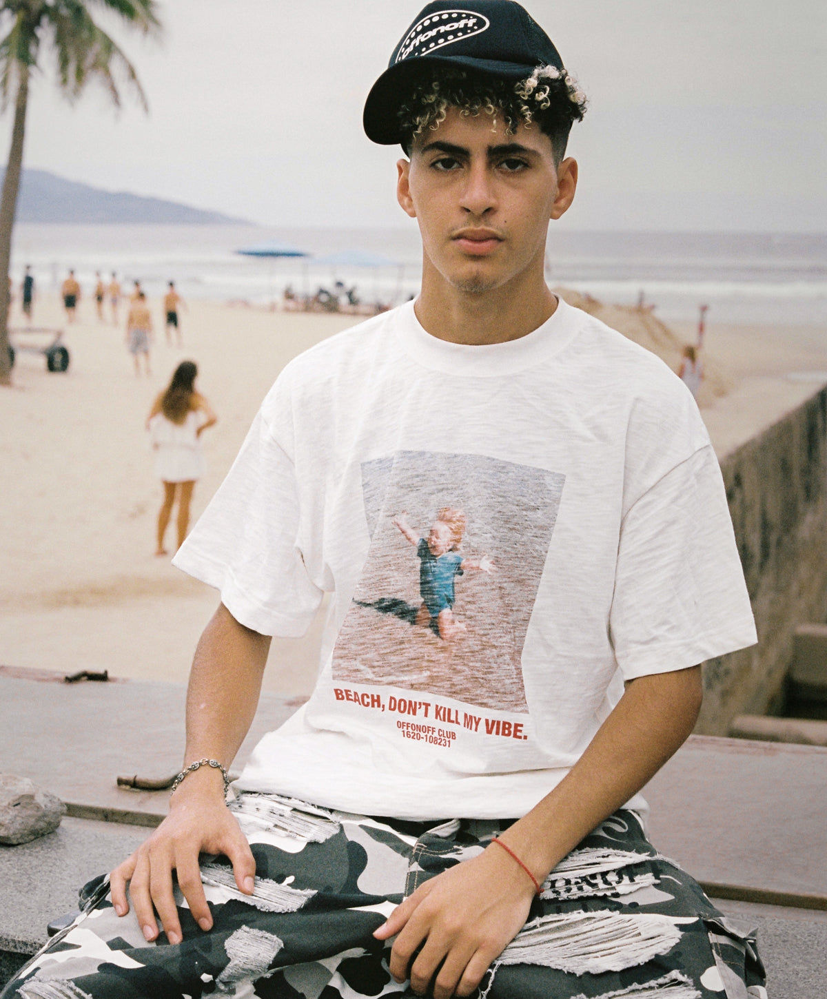 OFFONOFF BEACH SLUB TEE / WHITE