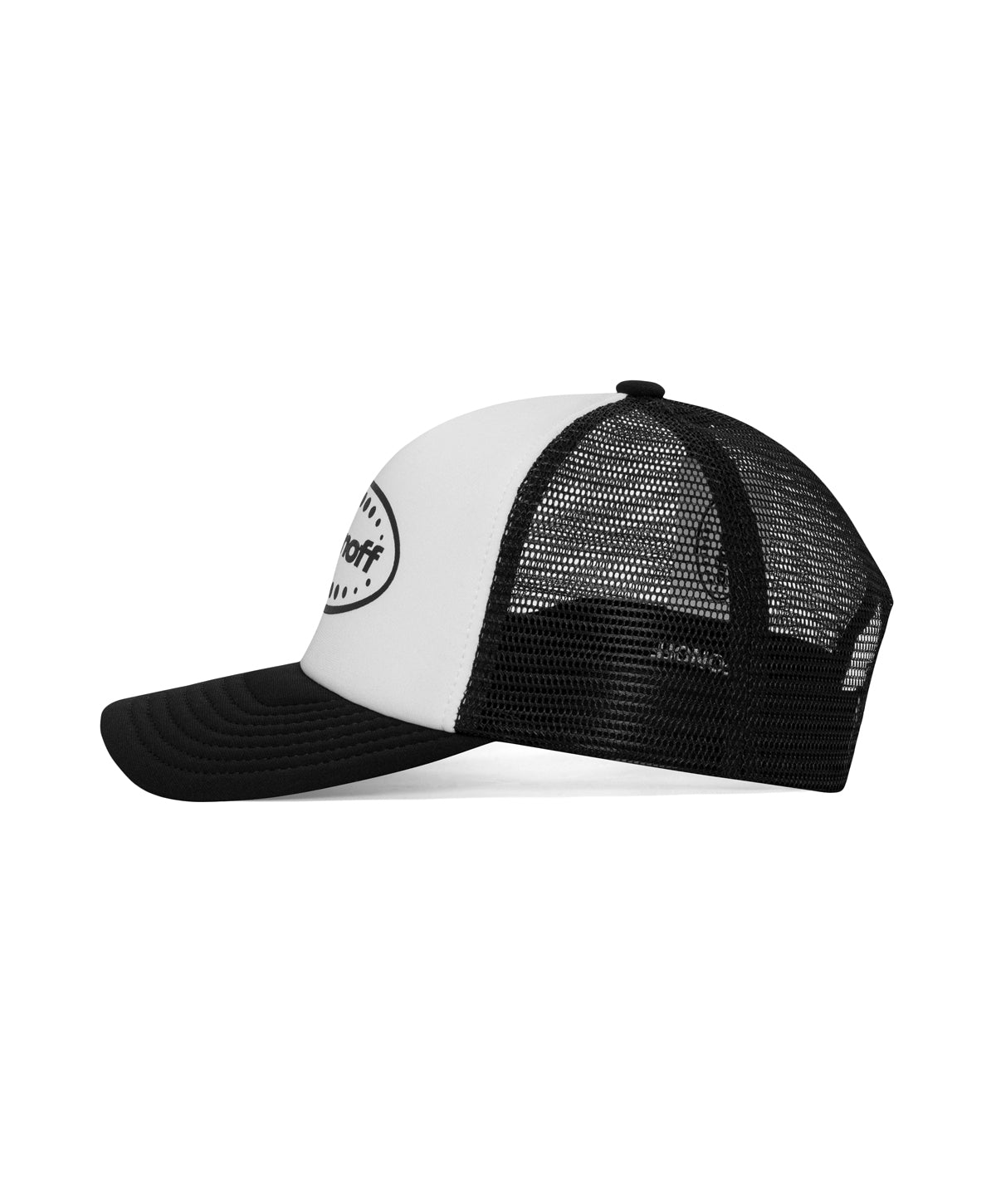 OFFONOFF LOGO TRUCKER CAP / BLACK WHITE
