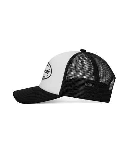 OFFONOFF LOGO TRUCKER CAP / BLACK WHITE