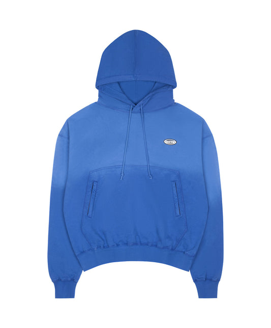 BASIC WAXED HOODIE [ blue ]