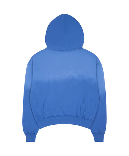 BASIC WAXED HOODIE [ blue ]