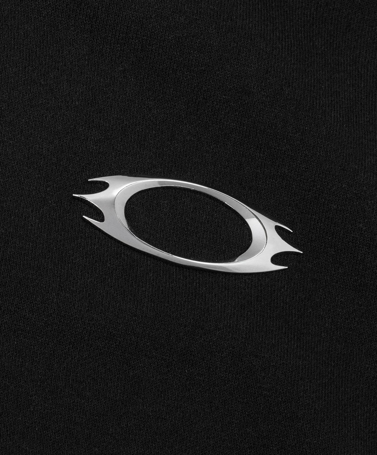 FUR METAL LOGO ZIP HOODIE / BLACK