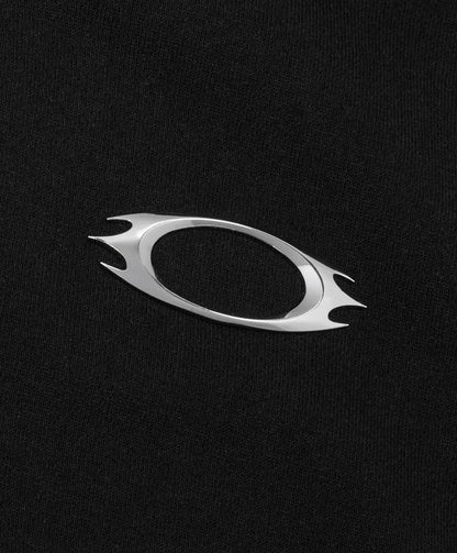 FUR METAL LOGO ZIP HOODIE / BLACK