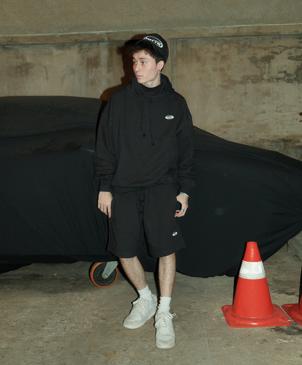 BASIC WAXED SHORTS [ black ]