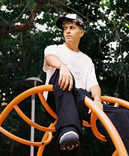 OFFONOFF LOGO TRUCKER CAP / BLACK WHITE