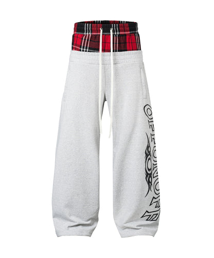 OFFONOFF TRIBAL LOGO PANTS / GREY
