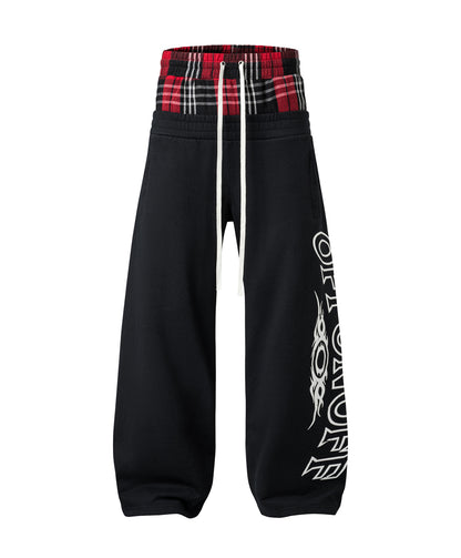 OFFONOFF TRIBAL LOGO PANTS / BLACK