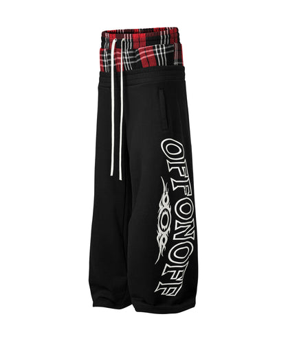 OFFONOFF TRIBAL LOGO PANTS / BLACK