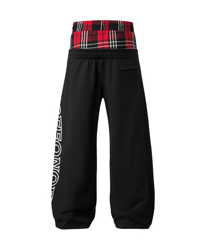OFFONOFF TRIBAL LOGO PANTS / BLACK