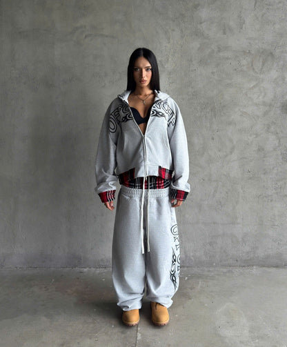 OFFONOFF TRIBAL LOGO PANTS / GREY