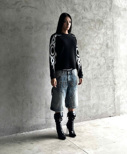 OFFONOFF TRIBAL LONGSLEEVE / BLACK