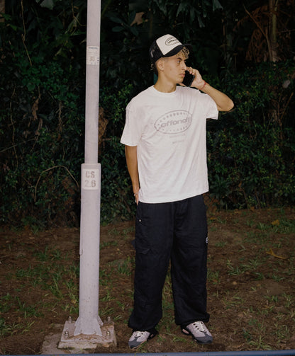 OFFONOFF LOGO TRUCKER CAP / BLACK WHITE
