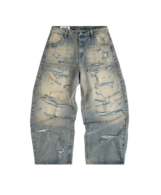 STD DESTROYED BAGGY JEANS