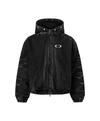FZ DENIM HOODED ZIP UP