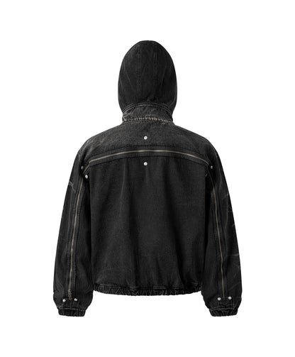 FZ DENIM HOODED ZIP UP