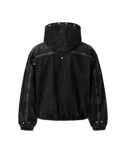 FZ DENIM HOODED ZIP UP