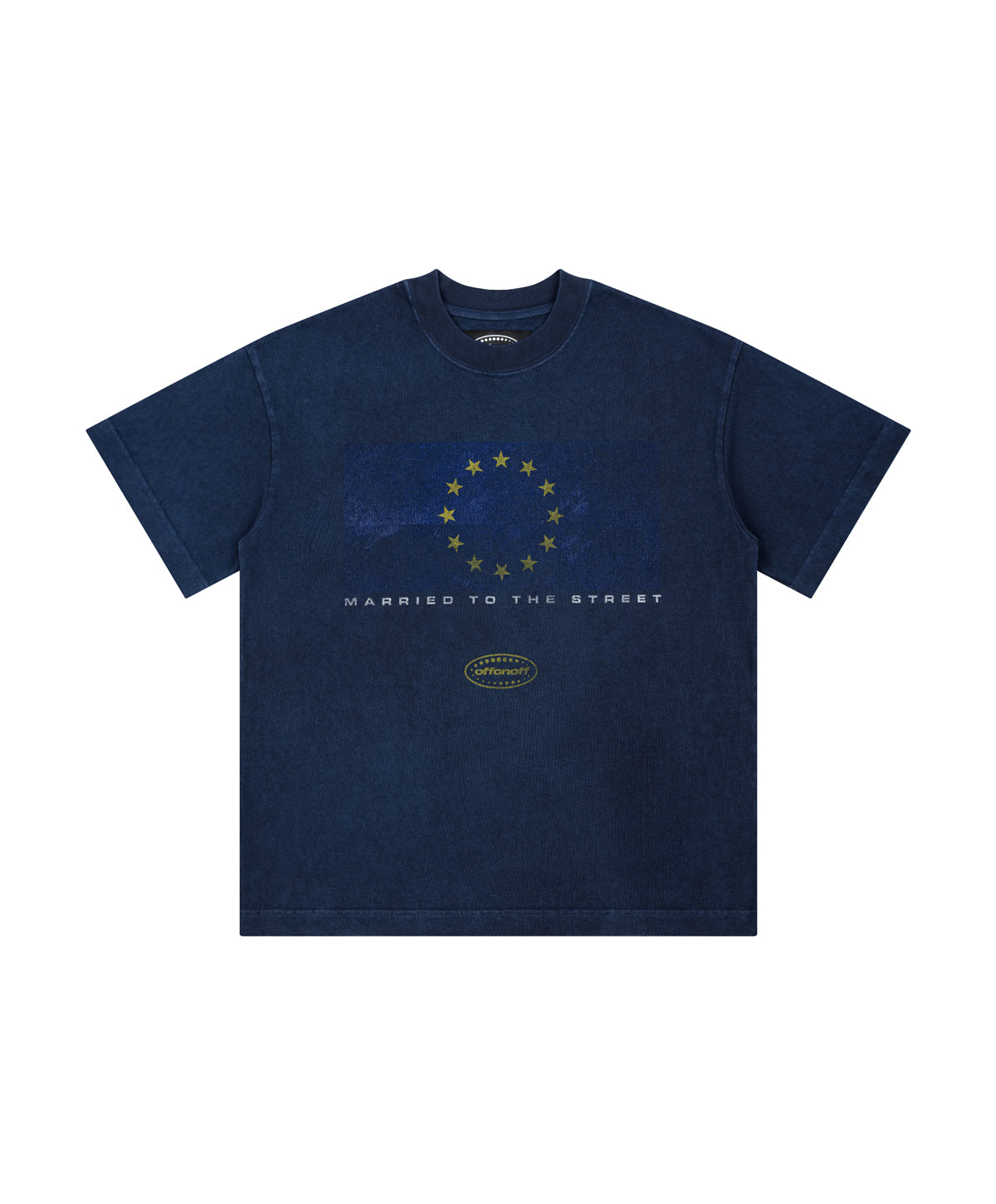 EUROPE WAXTED TEE / BLUE WAXED