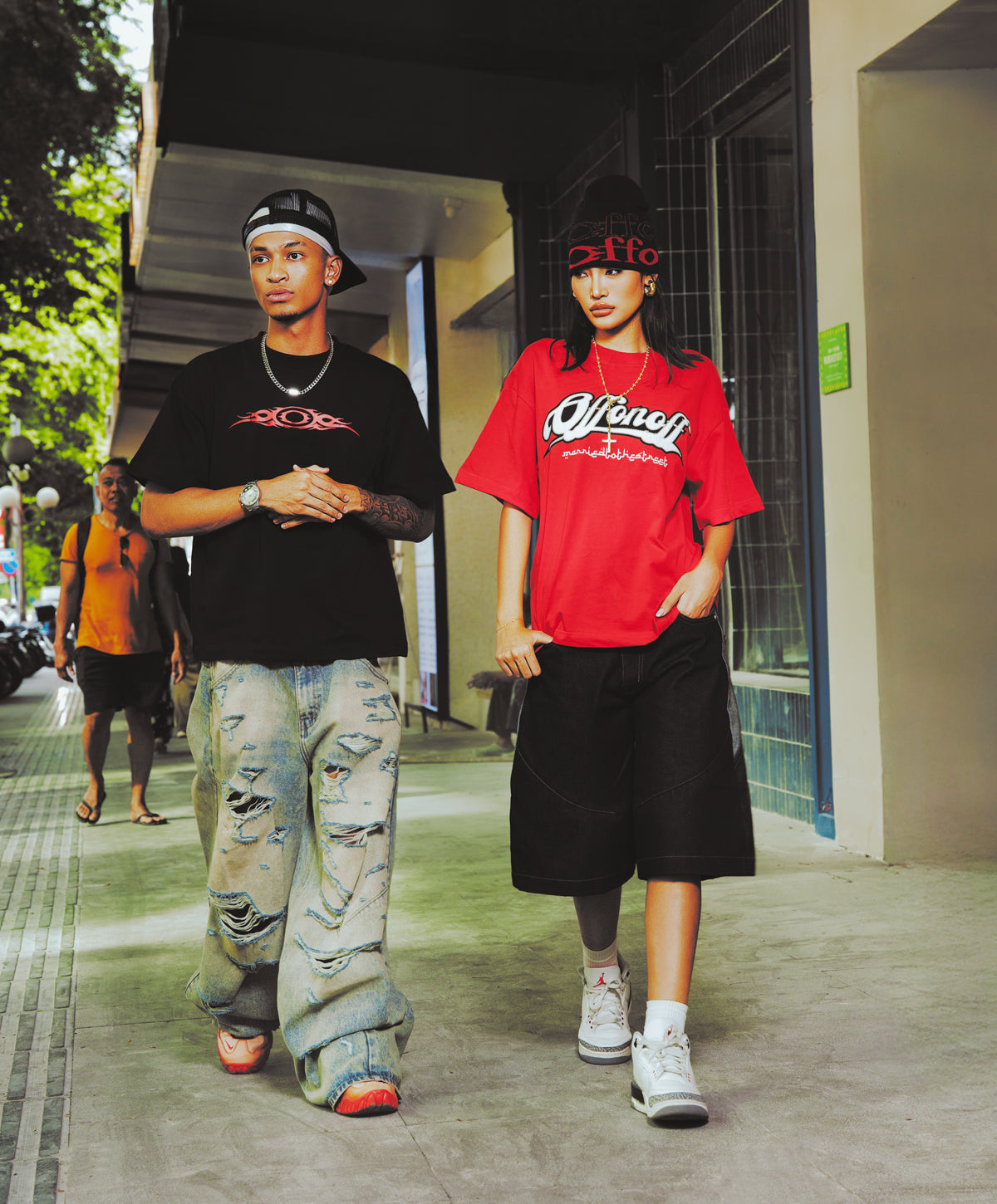 STD DESTROYED BAGGY JEANS