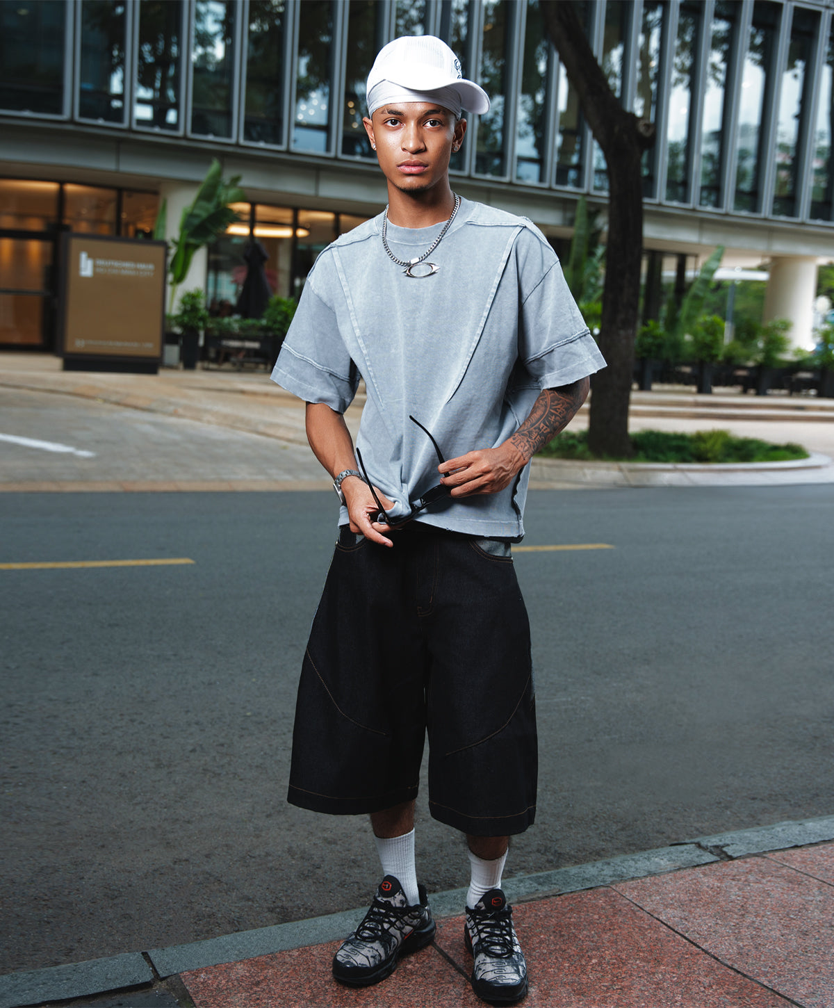 METAL BASIC TEE / GREY WAXED