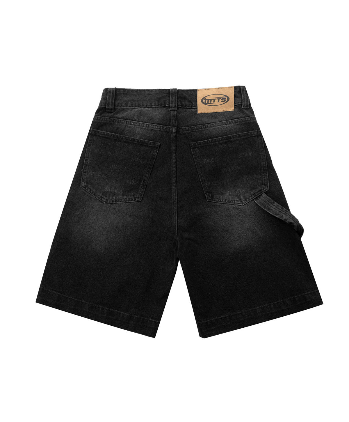 PATCH DENIM SHORT / BLACK