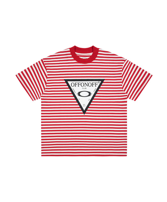 FG STRIPPED TEE / RED