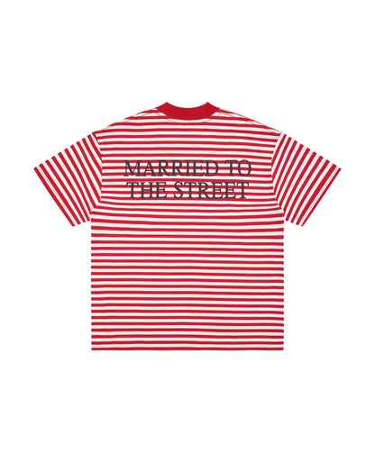 FG STRIPPED TEE / RED