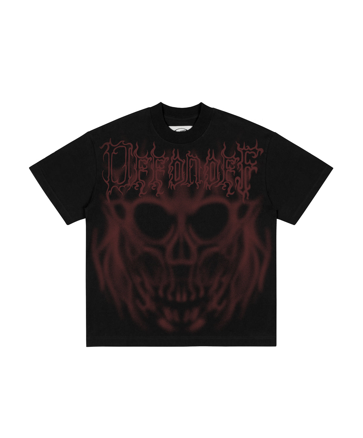 SKULL OVERSIZE TEE / BLACK RED