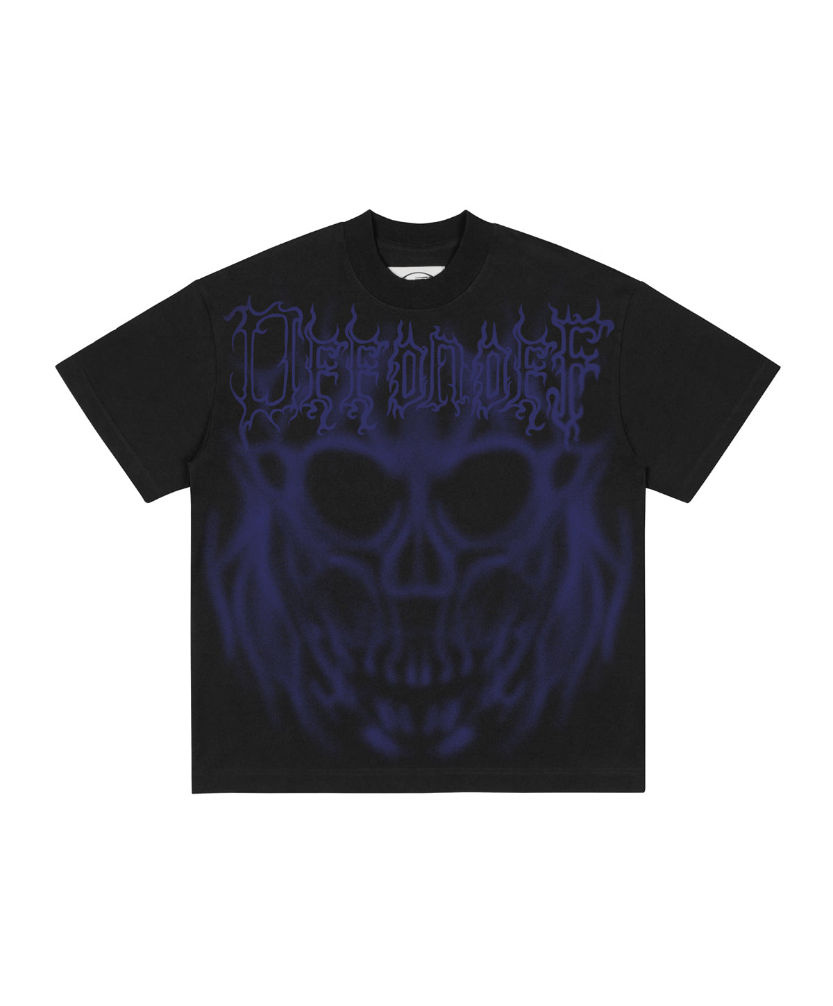 SKULL OVERSIZE TEE / BLACK BLUE