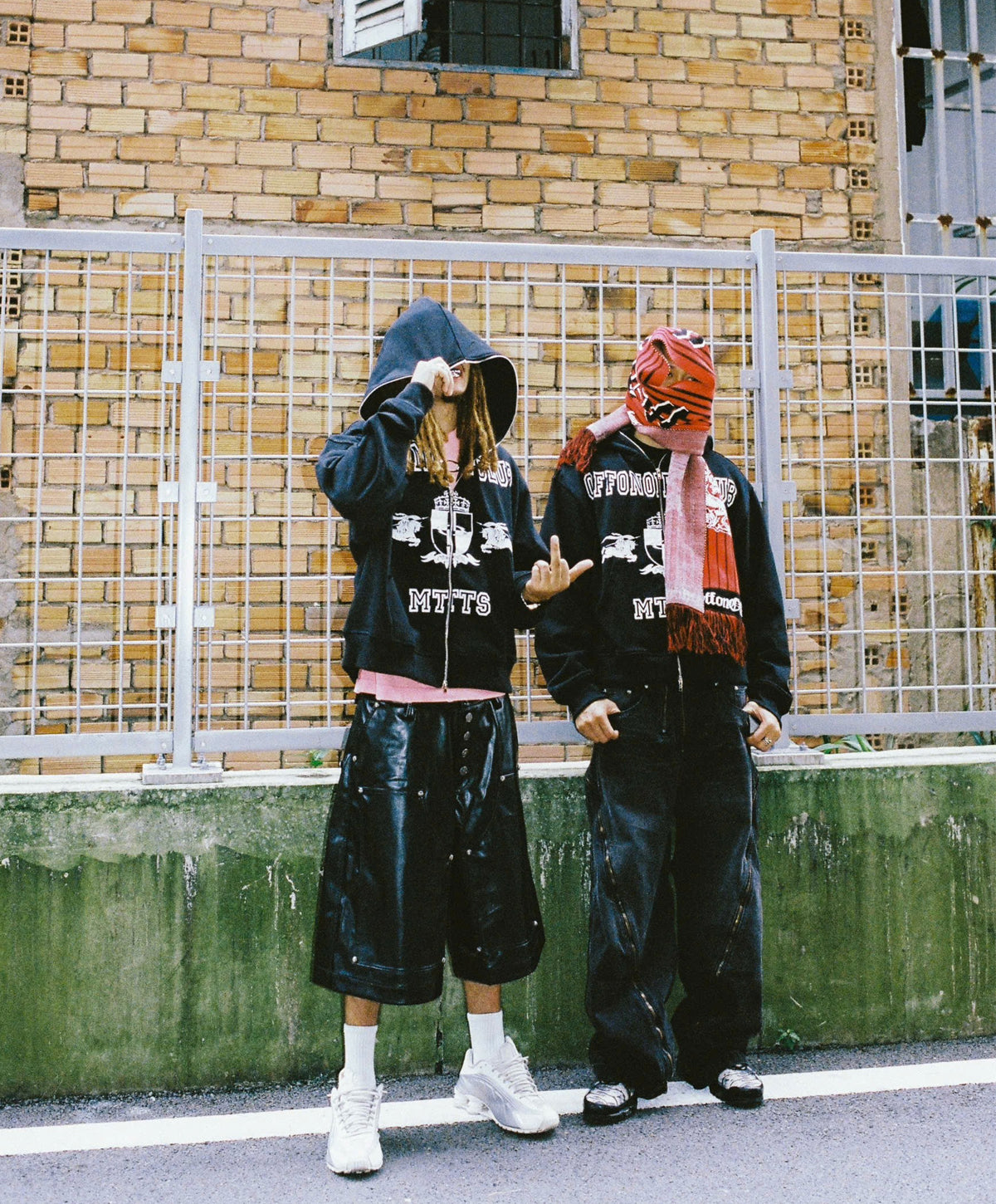 DK LEATHER BAGGY JORT / BLACK