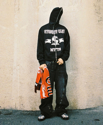 ROYAL FULLZIP HOODIE / BLACK