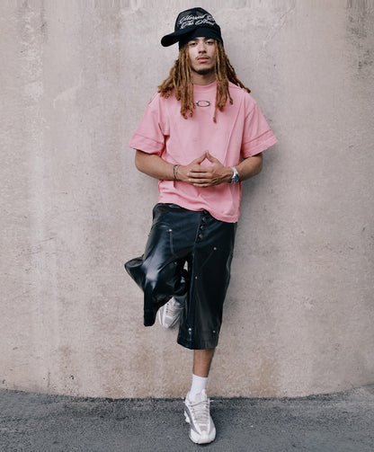 METAL BASIC TEE / PINK WAXED