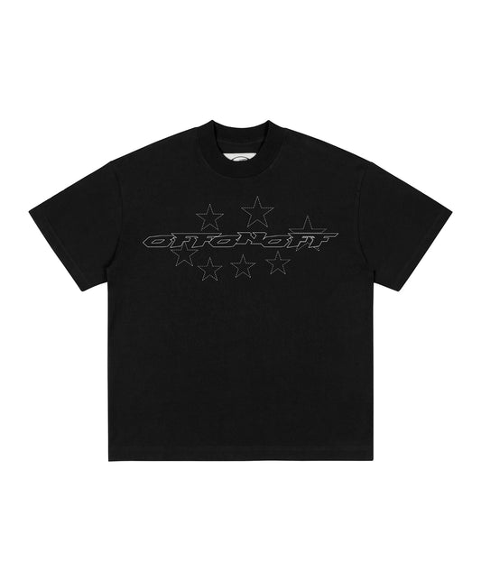 OFFONOFF O STAR TEE / BLACK