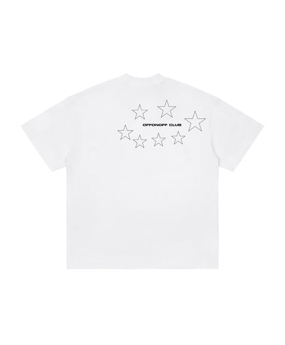 OFFONOFF O STAR TEE / WHITE