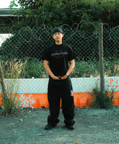 OFFONOFF O STAR TEE / BLACK