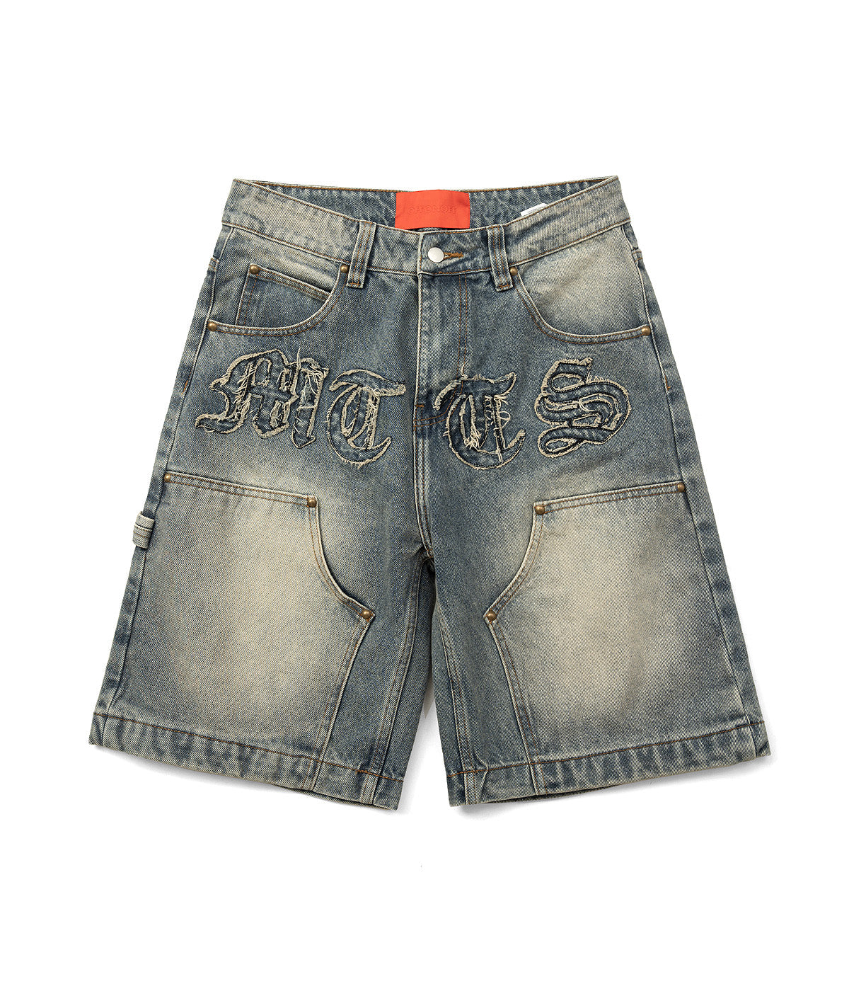 PATCH DENIM SHORT [ blue ]