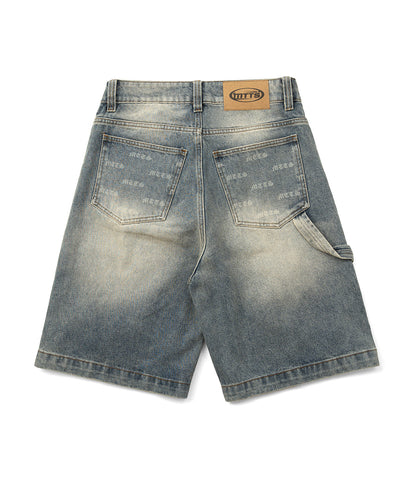 PATCH DENIM SHORT [ blue ]