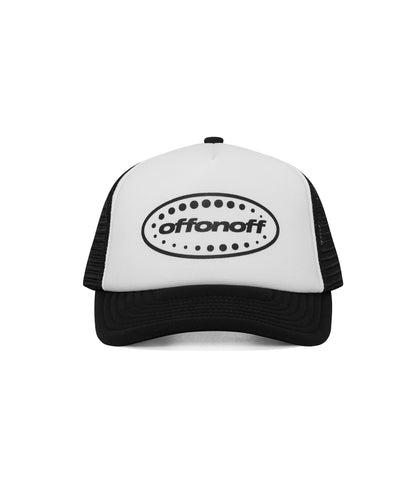 OFFONOFF LOGO TRUCKER CAP / BLACK WHITE
