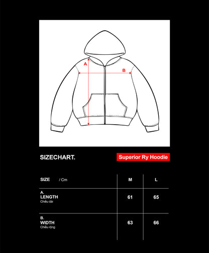 SUPERIOR RY LOGO HOODIE / BLACK