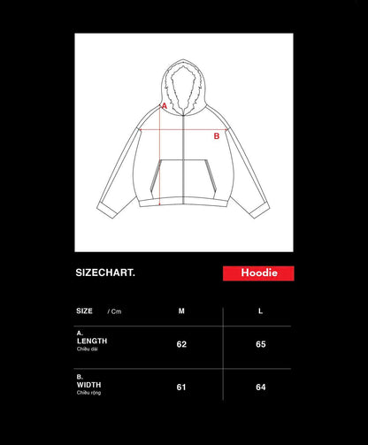 OFFONOFF TRIBAL LOGO FULLZIP HOODIE / BLACK